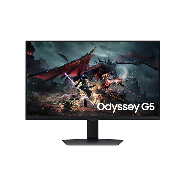 Samsung LS27DG502EMXUE 27" Odyssey G5 G50D QHD(2560 x 1440) Gaming Monitor, 180Hz, HDMI, DP, Height/Tilt/Swivel/Pivot, Adjustable, Black, 3 Year Warranty | LS27DG502EMXUE