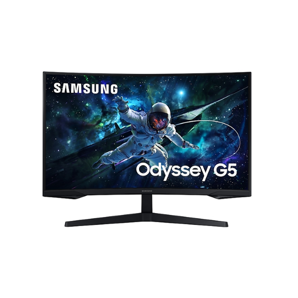 Samsung LS32CG552EMXUE 32" Odyssey G5 G55C QHD(2560 x 1440) Curved Gaming Monitor, 1MS, 165Hz, HDMI, DP, Tilt, Adjustable, Black, 3 Year Warranty | LS32CG552EMXUE