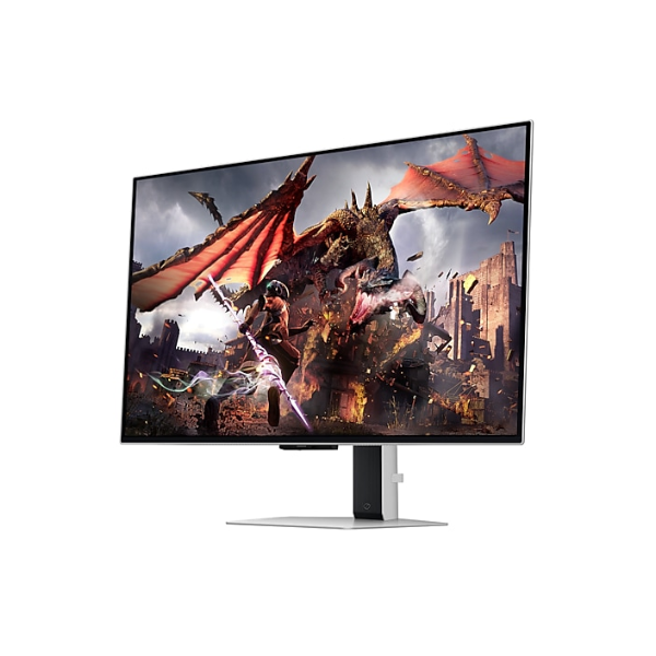 Samsung LS32DG802SMXUE 32" Odyssey OLED G8 G80SD 4K UHD(3840 x 2160) Gaming Monitor, 240Hz, HDMI, DP, Height/Tilt/Swivel/Pivot, Adjustable, Silver, 3 Year Warranty | LS32DG802SMXUE
