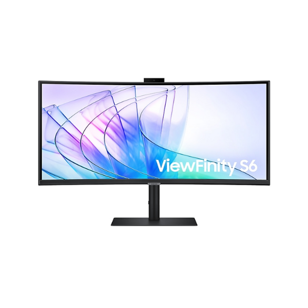 Samsung LS34C650VAMXUE 34" ViewFinity S6 S65VC UWQHD(3440 x 1440) Curved Monitor, HDMI, DP, USB-C, Height/Tilt/Swivel, Adjustable, Black, 3 Year warranty | LS34C650VAMXUE