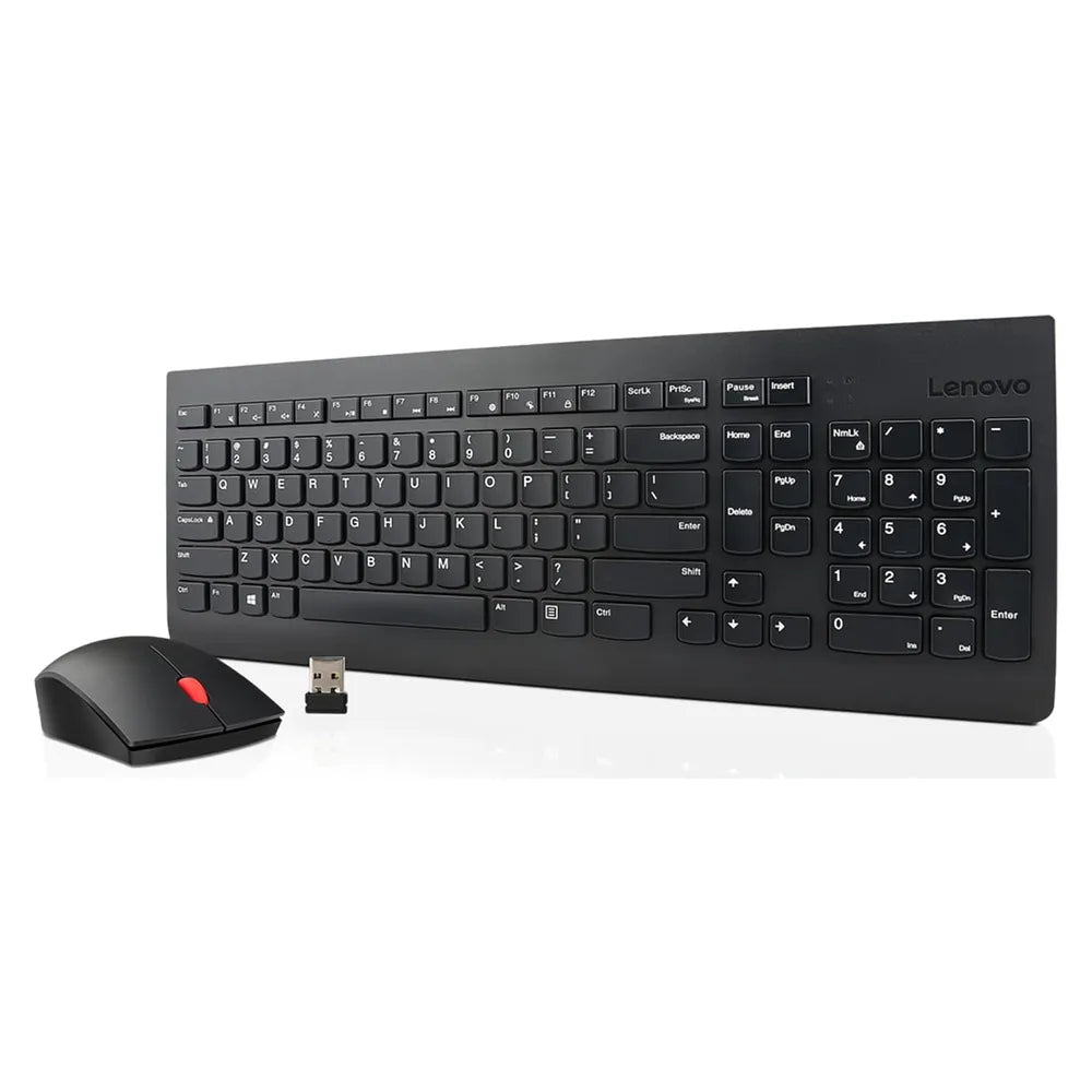 Lenovo 510 Wireless Keyboard & Mouse Combo, 2.4Ghz Wireless Nano Reciever, 3-Zone Keyboard Layout, 1200 DPI Optical Mouse Sensor, Up to 12 months Battery Life, Black, 1 Year Warranty | GX30N81779