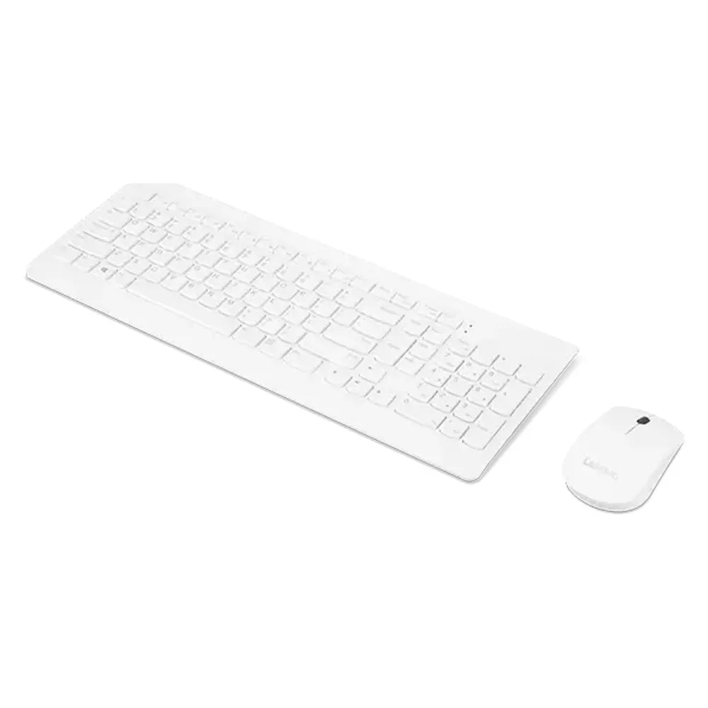 Lenovo 510 Wireless Keyboard & Mouse Combo, 2.4Ghz Wireless Nano Reciever, 3-Zone Keyboard Layout, 1200 DPI Optical Mouse Sensor, Up to 12 months Battery Life, White, 1 Year Warranty | Lenovo-510-Wht