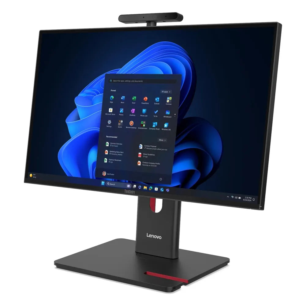 Lenovo ThinkCentre M90a Gen 6 All-in-One Desktop PC, Intel Core Ultra 7 265 Processor, 16GB RAM, 512GB SSD, 23.8” FHD 120Hz Display, Windows 11 Pro, English & Arabic Wireless Keyboard, Mouse Included, Black, 3 Year Warranty | 13AV000AGR