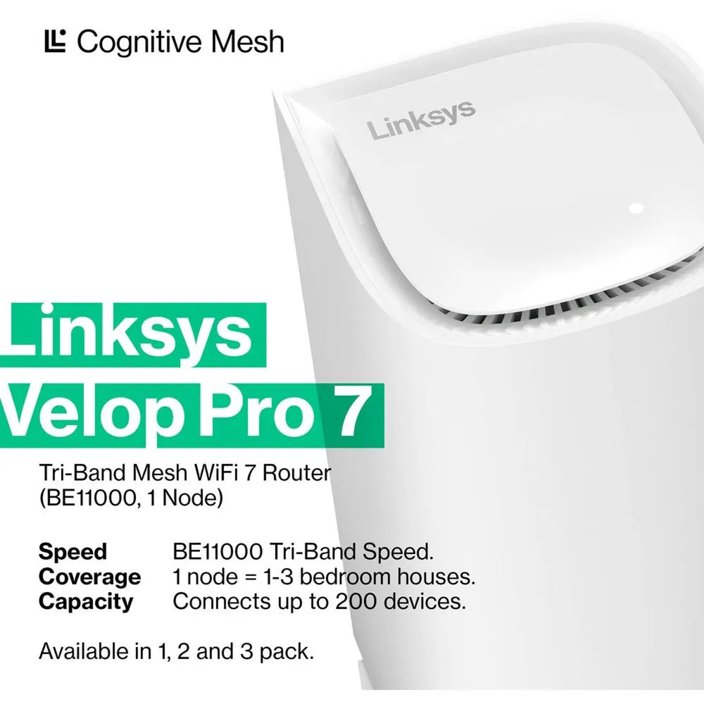 Linksys-Velop-WRT-Pro-7-BE11000-Tri-Band-WiFi-7-Mesh-Router-LN6001-KE