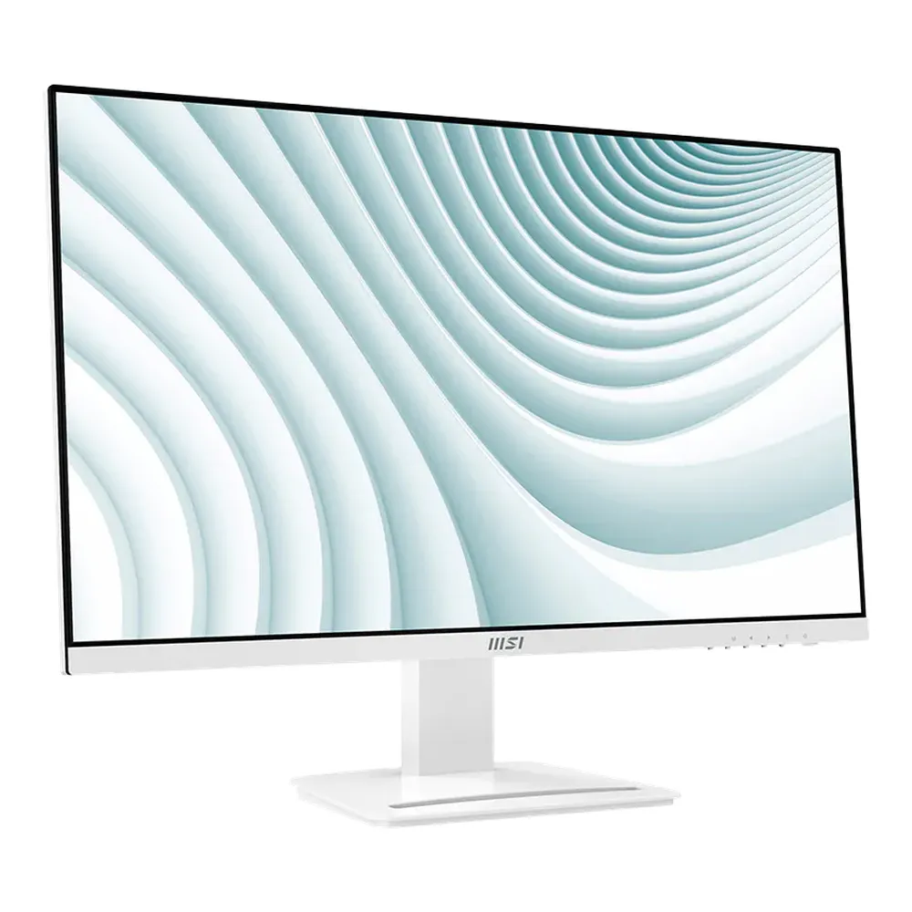 MSI PRO MP273AW Business Monitor, 27" FHD (1920 x 1080) Resolution, 100Hz, IPS Panel, Anti-glare, 1ms (MPRT) Response Time, HDMI, DisplayPort, D-Sub (VGA), Tilt Adjustable Stand, White, 1 Year Warranty | 9S6-3PB4CH-089