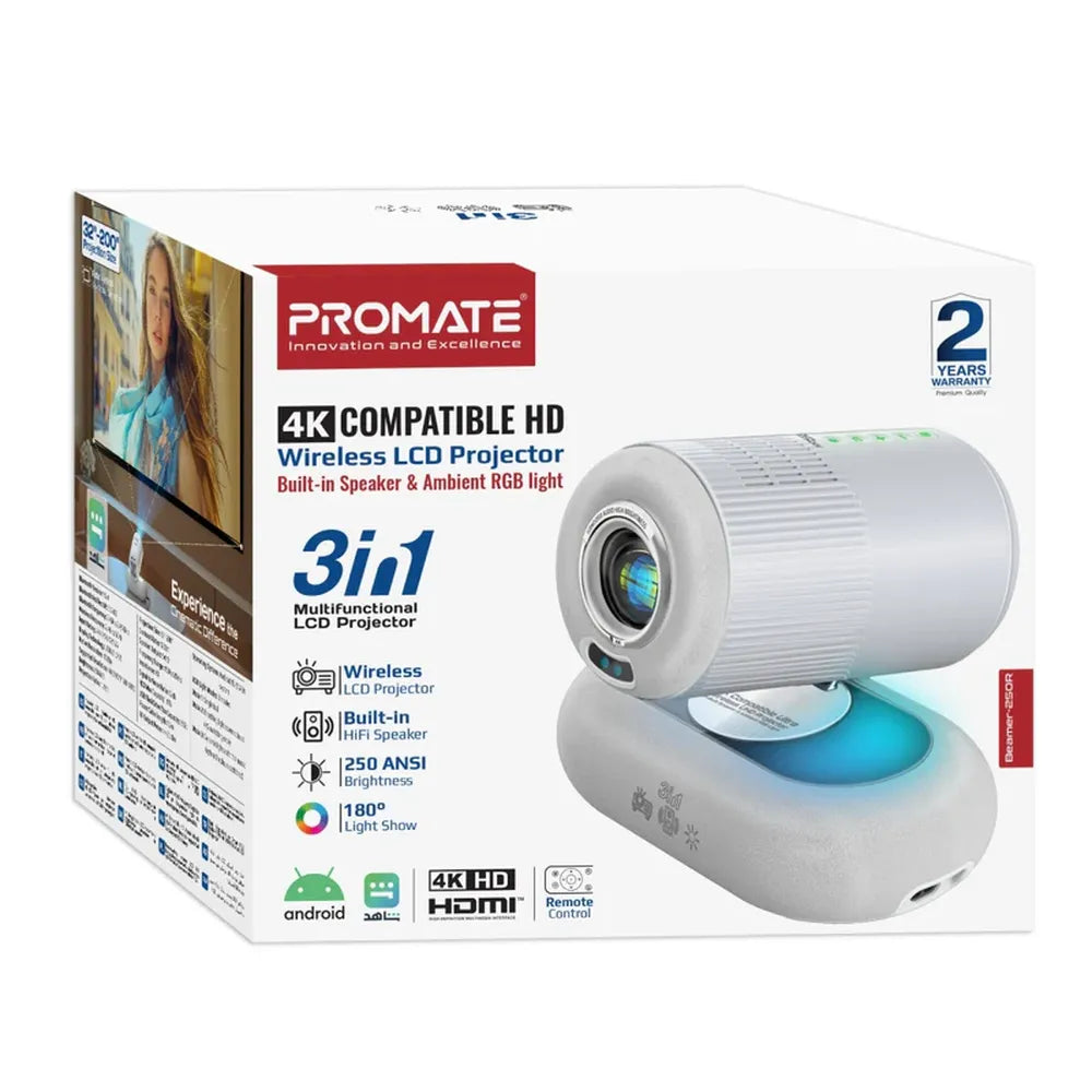Promate-Beamer-250R-Wireless-LCD-Projector-BEAMER-250R