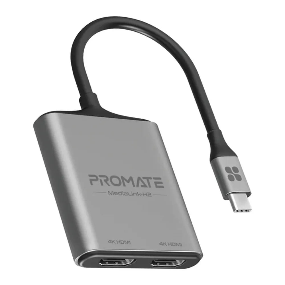 Promate-MediaLink-H2-USB-C-to-Dual-HDMI-Adapter-MEDIALINK-H2