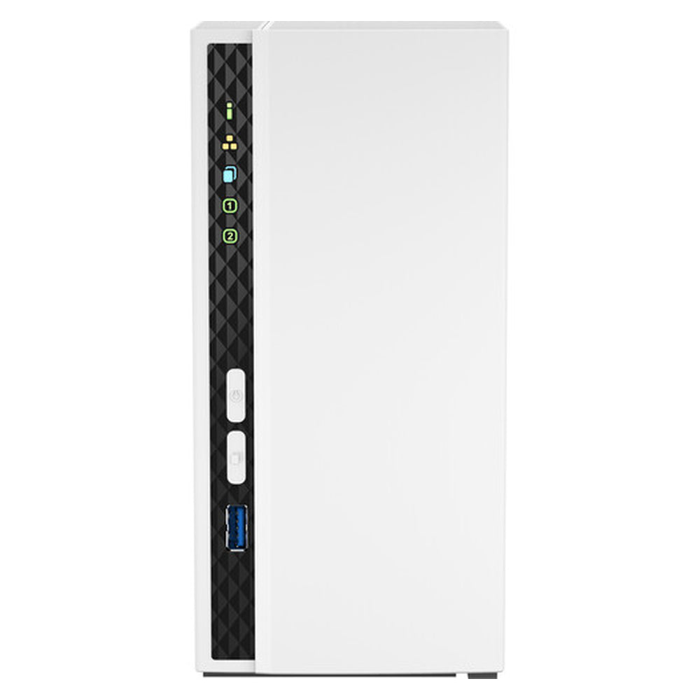 QNAP TS-233 2-Bay Tower NAS Box, ARM Cortex-A55 2.0GHz Processor, 2GB RAM, Gigabit Ethernet Port, 1 Year Warranty | TS-233