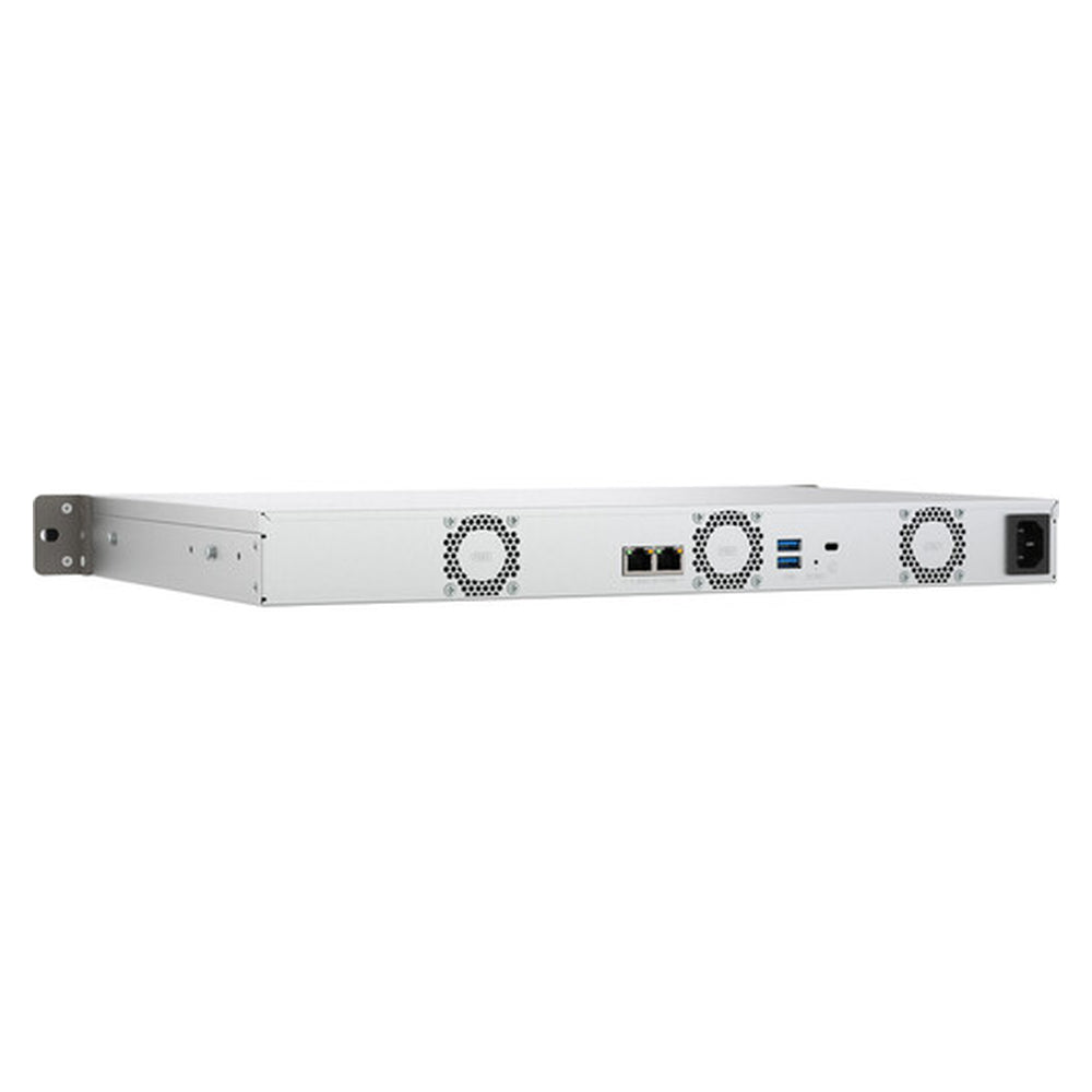QNAP TS-433EU 4-Bay Short Depth Rackmount NAS Box, ARM Cortex-A55 Processor, 4GB RAM, 2x 2.5GbE Ports, 1U Form Factor, 1 Year Warranty | TS-433EU