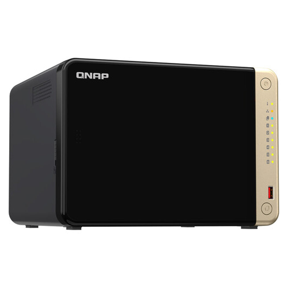 QNAP TS-664 6-Bay Tower NAS Box, Intel Celeron N5095 Processor, 8GB DDR4 RAM, 2x 2.5GbE Ports, Dual M.2 NVMe Slots, 1 Year Warranty | TS-664-8G