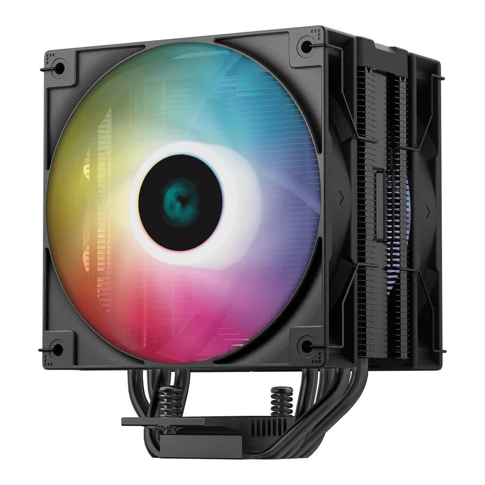 DeepCool AG400 Digital Plus ARGB CPU Cooler, 4 Heatpipes, Real-Time Status Display, Supports Intel, AMD Sockets, Black, 1 Year Warranty | R-AG400-BKADMP-G-1