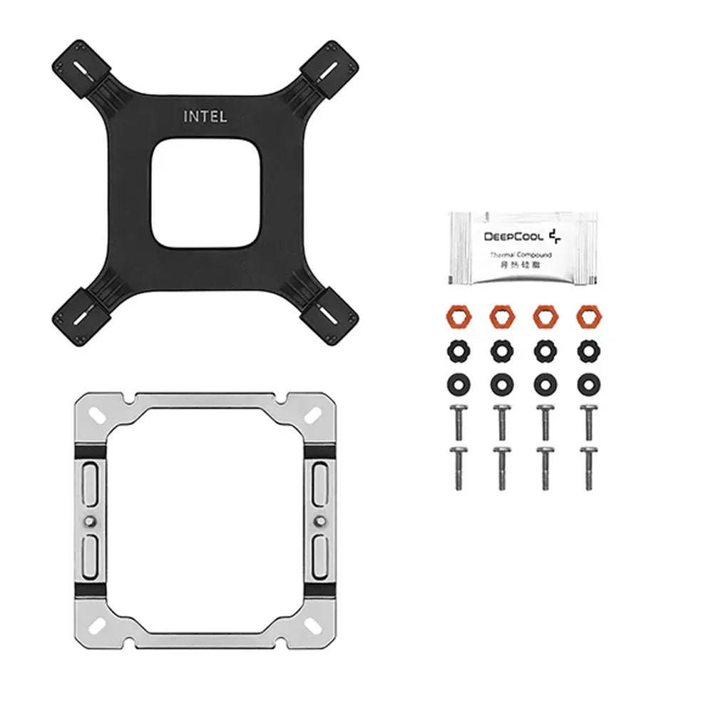 DeepCool AG400 Digital ARGB CPU Cooler, 4 Heatpipes, Real-Time Status Display, Supports Intel, AMD Sockets, White, 1 Year Warranty | R-AG400-WHADMN-G-1