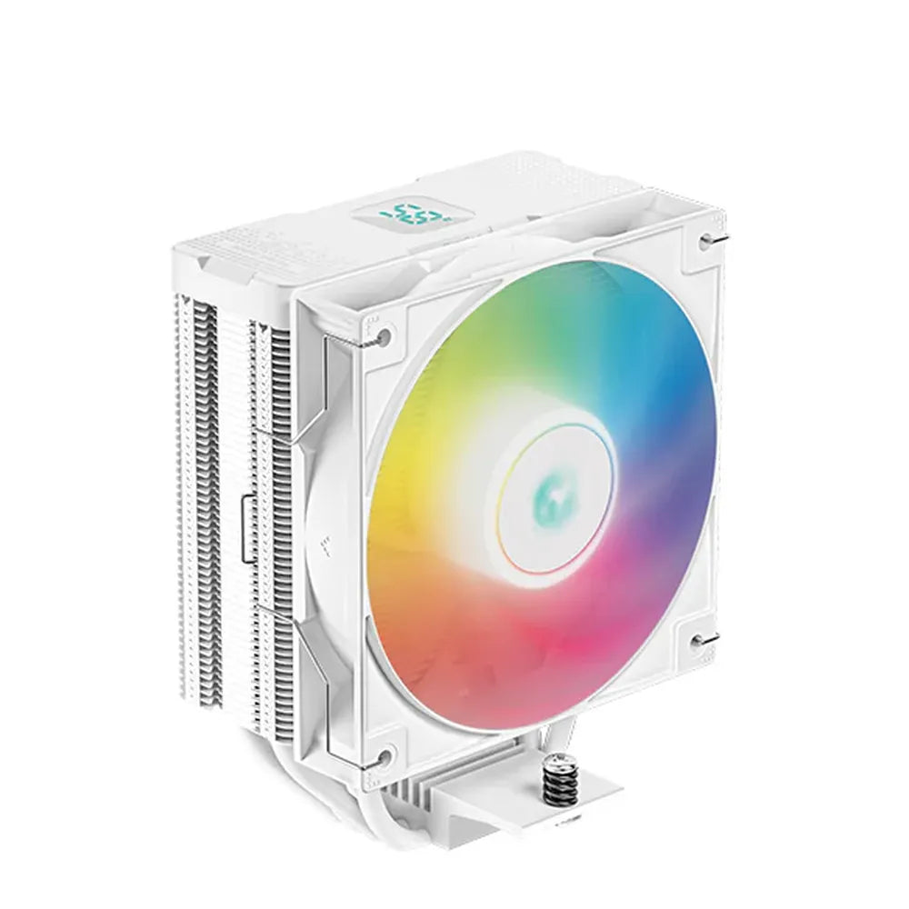 DeepCool AG400 WH ARGB CPU Cooler, 4 Heatpipes, Supports Intel, AMD Sockets, White, 1 Year Warranty | R-AG400-WHANMC-G-2