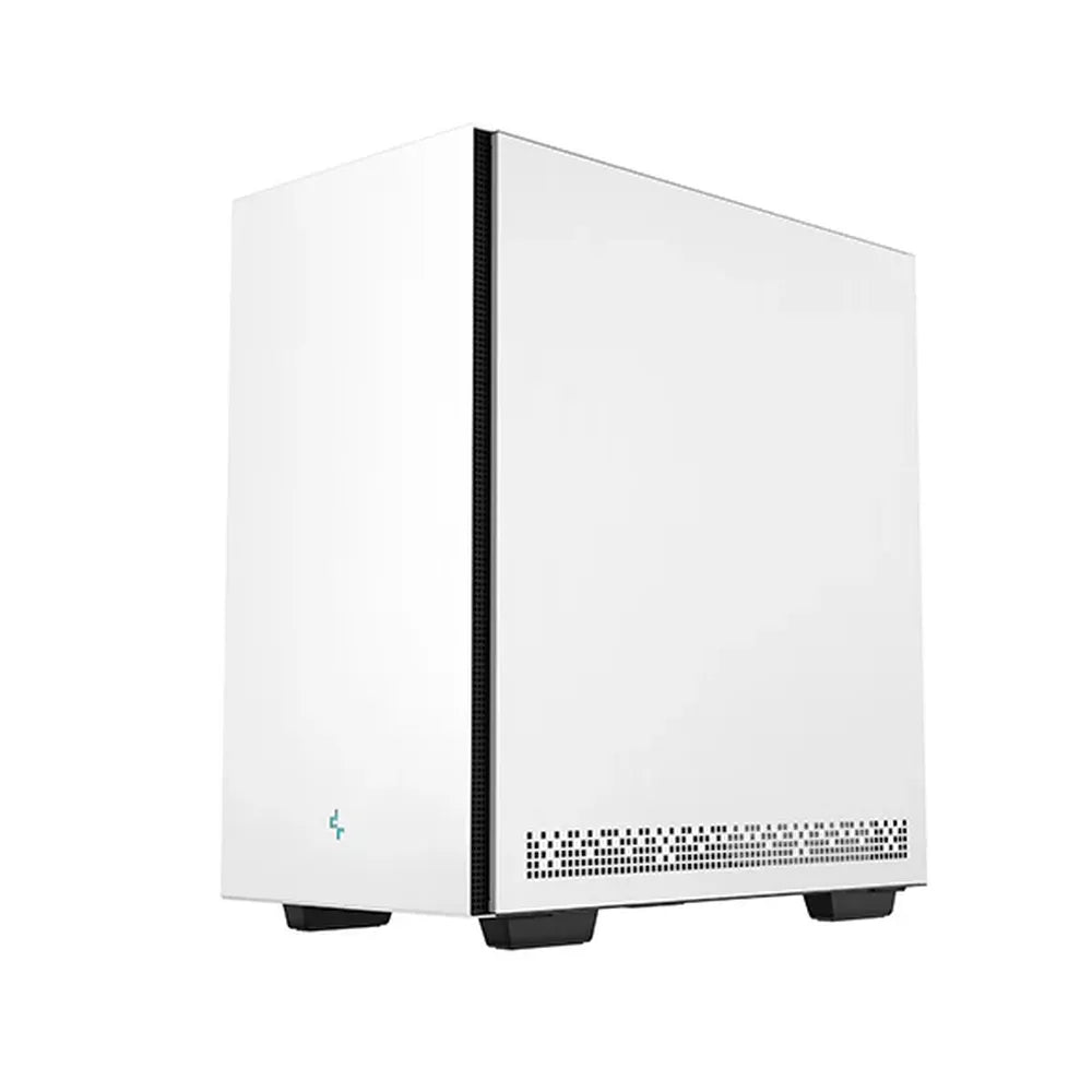 DeepCool CH510 WH Mid-Tower ATX PC Case, Tempered glass Side Panel, 1 x 120 mm Fan, 380mm GPU Support, Modular Front I/O, USB 3.0, White, 1 Year Warranty | R-CH510-WHNNE1-G-1