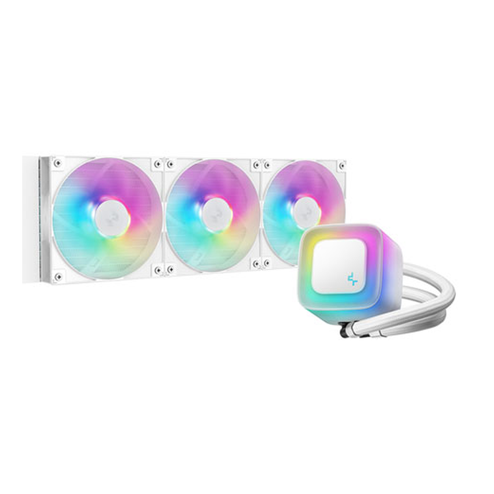 DeepCool LE360 V2 ARGB Liquid Cooler, Frosted Pump Design, Supports Intel, AMD Sockets, White, 1 Year Warranty | R-LE360-WHAMMN-G-2