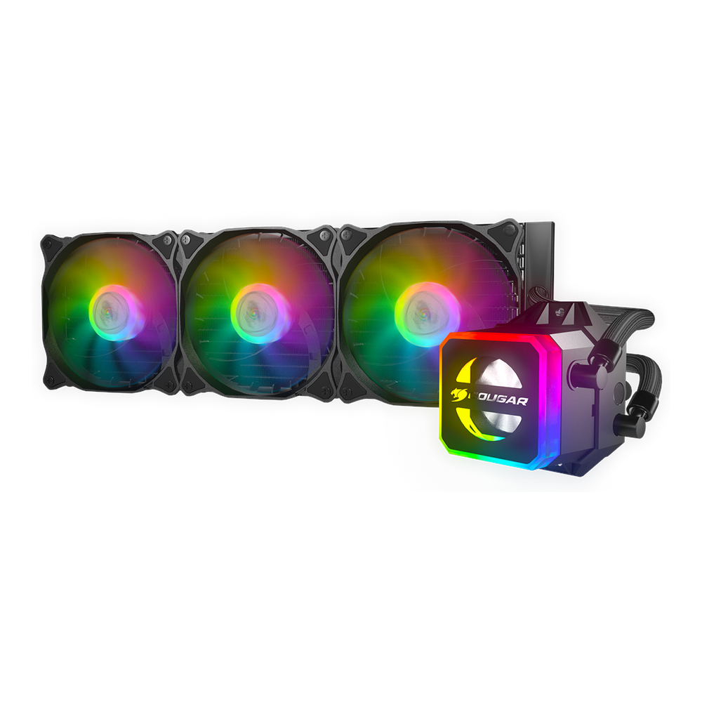 Cougar Helor 360 ARGB Liquid Cooler, Vortex Omega 120 RGB Fans, Supports Intel, AMD Sockets, Black, 1 Year Warranty | RL-HLR360-V1