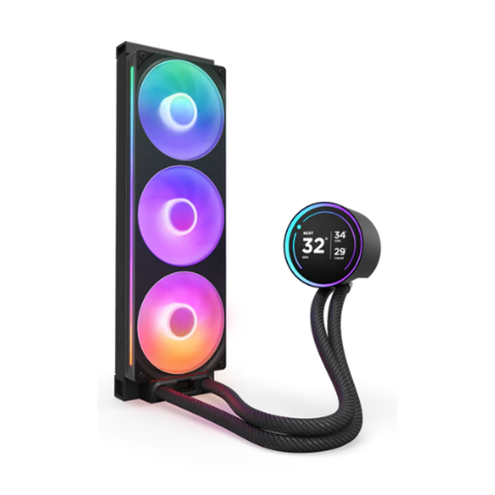 NZXT Kraken Elite 360 RGB AIO Liquid Cooler, 2.72" IPS Display, Supports Intel, AMD Sockets, F360 RGB Core Fan, Black, 1 Year Warranty | RL-KR36E-B2