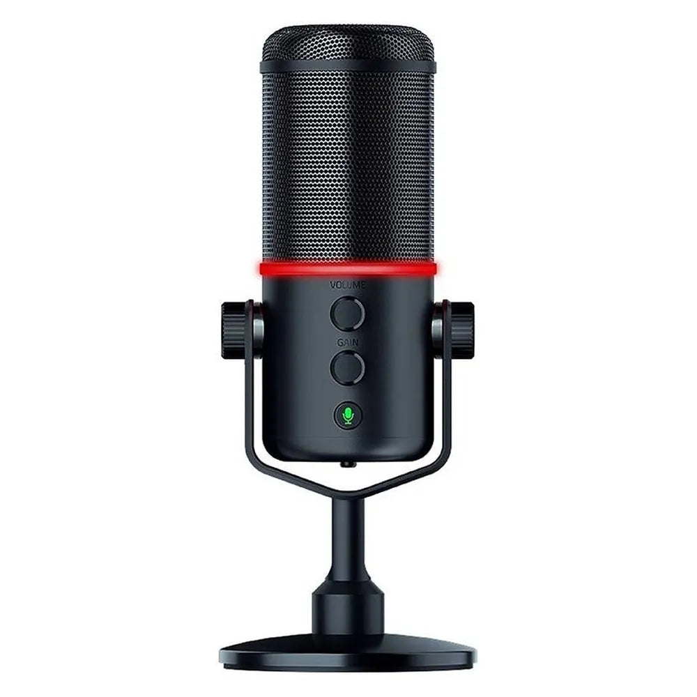 Razer Seiren Elite Professional Dynamic Streaming Microphone, Supercardioid Polar Pattern, Built-in Shock Absorber, Physical Mute Button, LED indicator, Black, 1 Year Warranty | RZ19-02280100-R3M1