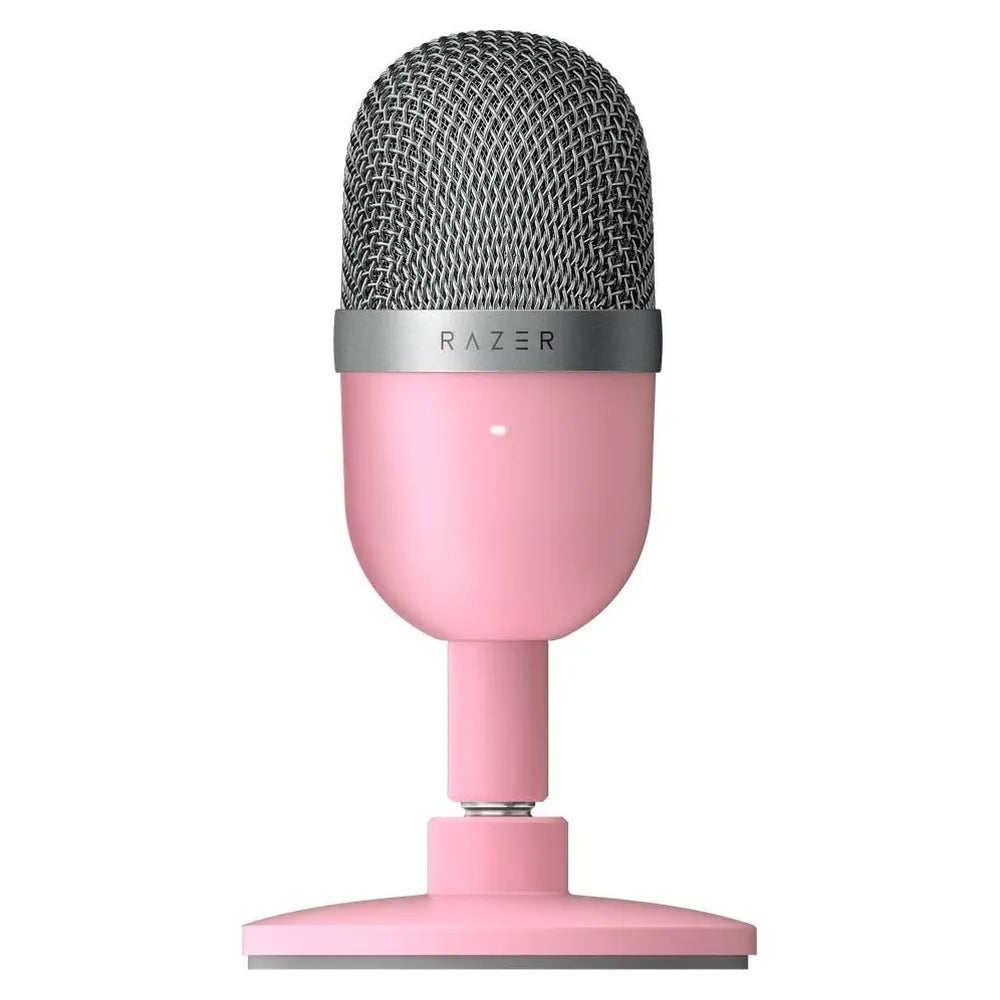 Razer Seiren Mini Condenser Microphone, Supercardioid Polar Pattern, USB-A, Up to 48 kHz Sampling Rate, Quartz (Pink), 1 Year Warranty | RZ19-03450200-R3M1