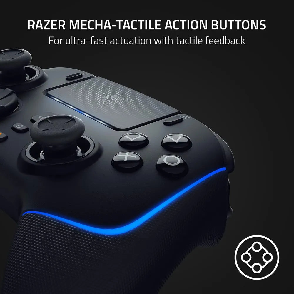 Razer Wolverine V2 Pro Wireless Gaming Controller, Mecha-Tactile Action Buttons, 8-Way Microswitch D-Pad, HyperTrigger, 6 Remapable Buttons, Up to 28 Hours Battery Life, Chroma RGB Lighting, Compatible With Playstation 5 & PC, Black, 1 Year Warranty |