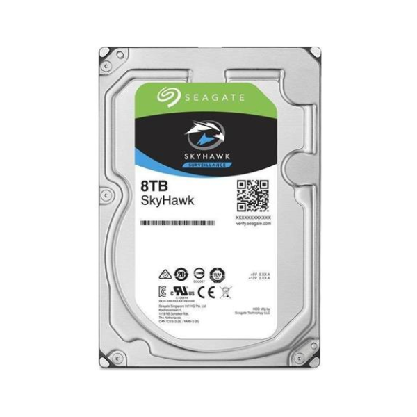 Seagate SkyHawk AI Surveillance 3.5" SATA HDD, 8TB, 7200 RPM, 210 MB/s Data Transfer Speed, 256MB Cache, 1 Year Warranty | ST8000VX004