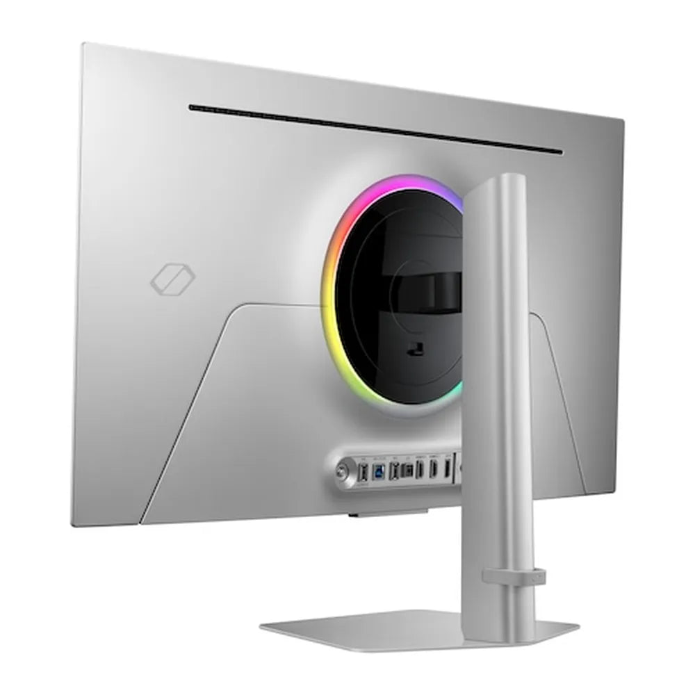 Samsung Odyssey OLED G8 G81SF Gaming Monitor, 32" 4K (3840 x 2160) Resolution, 240Hz, Anti-glare, 0.03 ms (GTG) Response Time, USB, HDMI, DisplayPort, Tilt/Pivot/Swivel/Height Adjustable Stand, Silver, 1 Year Warranty | LS32FG810SMXUE