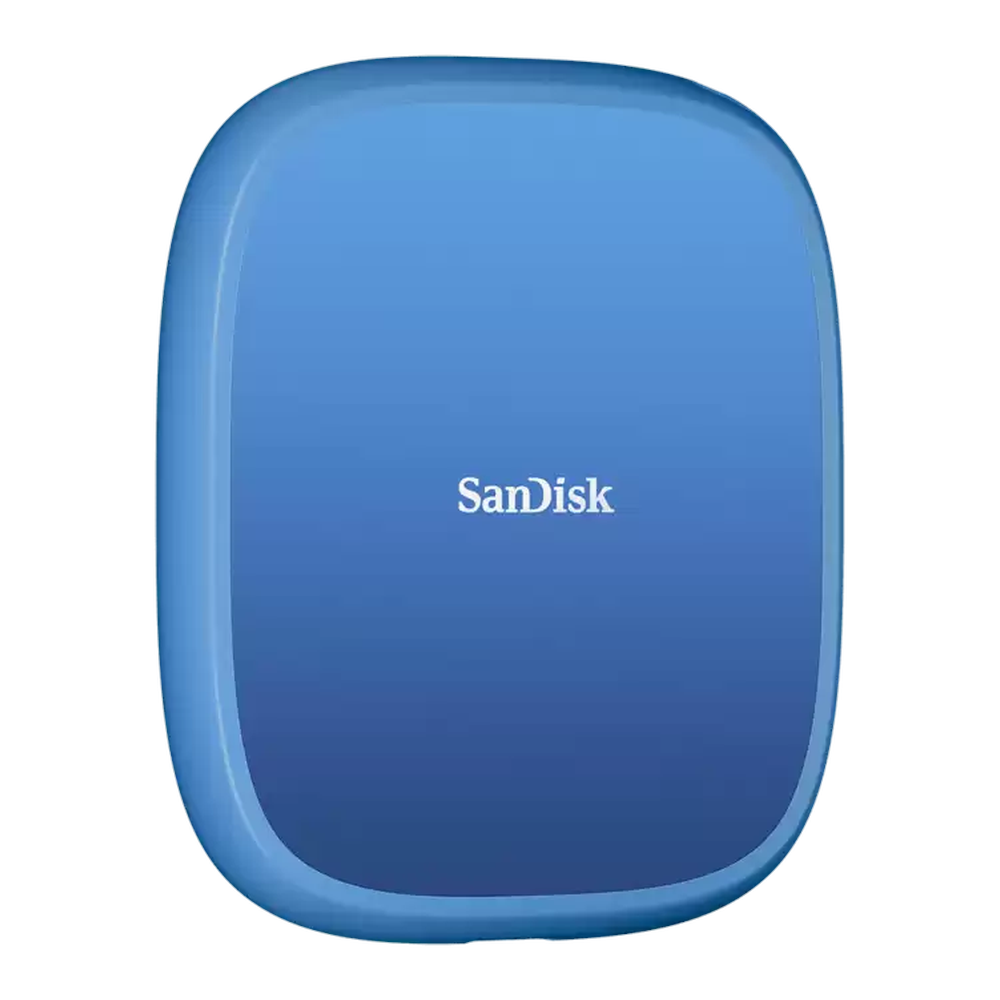 SanDisk Creator Phone Portable SSD, 2 TB, USB 3.2 Gen 2, 1000MB/s Read / 950MB/s Write Speed, Drop Protection, IP65 Water & Dust Resistance, Blue, 1 Year Warranty | SDSSDE62C-2T00-G25