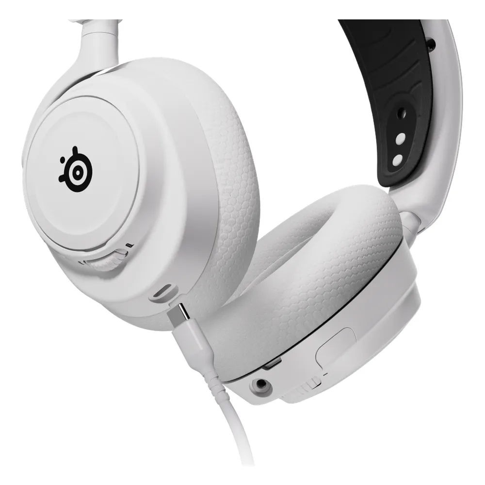 SteelSeries Arctis Nova 7 Wireless Gaming Headphones, 2.4 GHz Wireless, Bluetooth, 3.5 mm jack, Over-Ear, Cosed Back, ClearCast Gen 2 Microphone, 40 mm Speaker with Neodymium Magnets, White, 1 Year Warranty | 61731