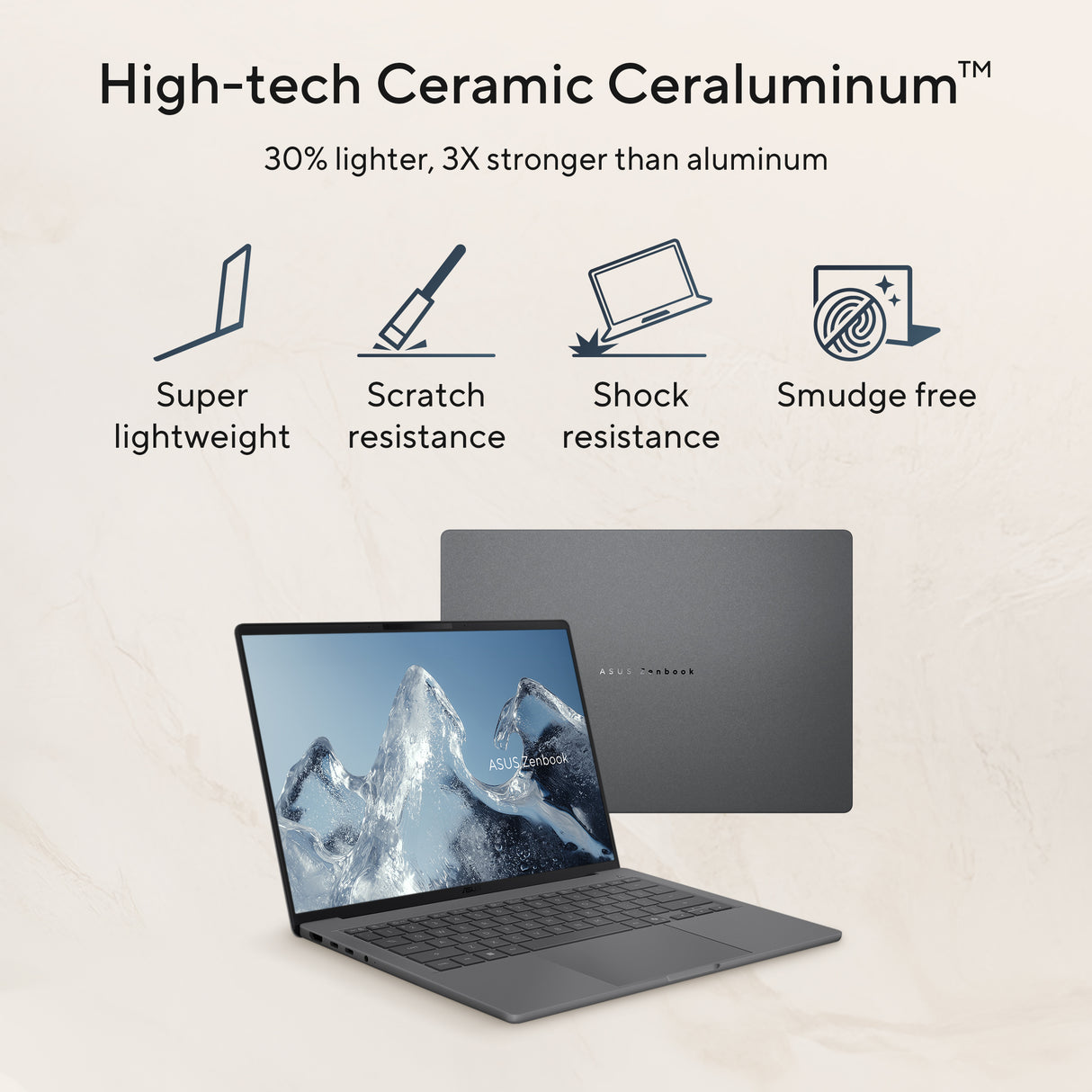 Asus Zenbook A14 UX3407NA Laptop, Snapdragon X2 Elite X2E88100 Processor, 16GB RAM, 1TB SSD, 14.0" WUXGA OLED Display, Windows 11 Home, Backlit English & Arabic Keyboard, 1 Year Warranty | UX3407NA-QD087W