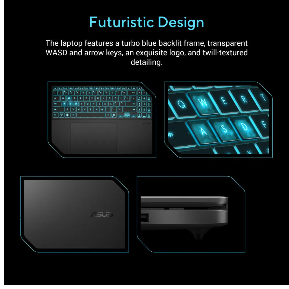 ASUS V16 Intel Core 5 210H Processor, 16 GB RAM, 512B SSD, 6 GB NVIDIA RTX 4050, 16" WUXGA Display, Windows 11 Home, English & Arabic Keyboard, 1 Year Warranty | V3607VU-RP038W