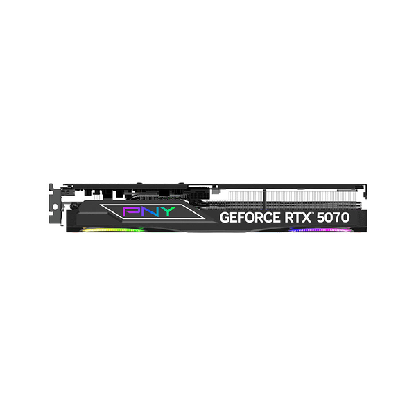 PNY GeForce RTX 5070 Triple Fan OC Edition AR GB Graphics Card, GDDR7 12 GB 192-bit Memory, HDMI 2.1b, DP 2.1b Outputs, PCI Express 5.0, 2775 MHz Boost Clock, 672 GB/s Memory Bandwidth, 1 Year Warranty | VCG507012TFXXPB1-O
