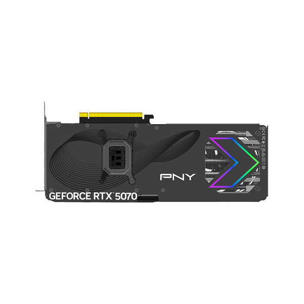 PNY GeForce RTX 5070 Triple Fan OC Edition AR GB Graphics Card, GDDR7 12 GB 192-bit Memory, HDMI 2.1b, DP 2.1b Outputs, PCI Express 5.0, 2775 MHz Boost Clock, 672 GB/s Memory Bandwidth, 1 Year Warranty | VCG507012TFXXPB1-O