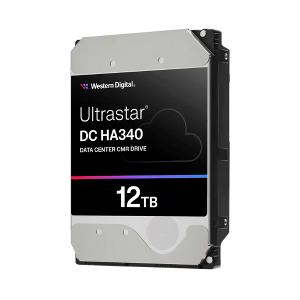 WD Ultrastar DC HA340 Data Center SATA HDD, 12TB, 7200 RPM, 267 MB/s Data Transfer Speed, 512MB Cache, 1 Year Warranty | WUS721212BLE6L4