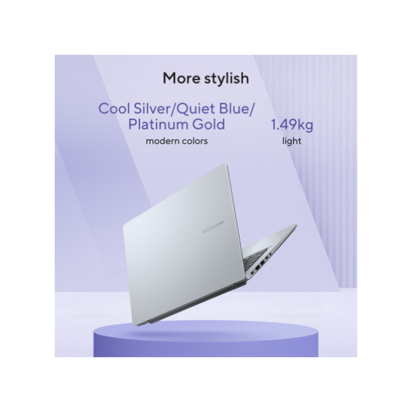 ASUS Vivobook 14 Snapdragon X X1 26 100 Processor, 16 GB RAM, 1TB SSD, 14" WUXGA Display, Windows 11 Home, English & Arabic Keyboard, Platinum Gold, 1 Year Warranty | X1407QA-LY046W