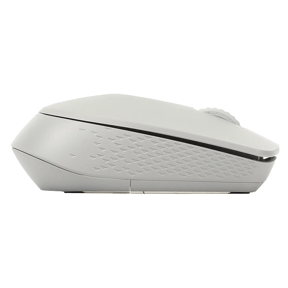 Rapoo M100 Silent Multi-Mode Wireless Mouse, 1300 DPI Optical Sensor, 3 (Left/Right-click, Middle click/scroll wheel) Buttons, Ambidextrous Design, Up to 9 months Battery Life, Light Grey, 1 Year Warranty | 18185