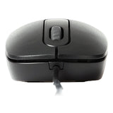 Rapoo N200 Wired Optical Mouse, 1600 DPI Optical Sensor, 3 (Left/Right-click, Middle click/scroll wheel) Buttons, Ambidextrous Design Black, 1 Year Warranty | 18548