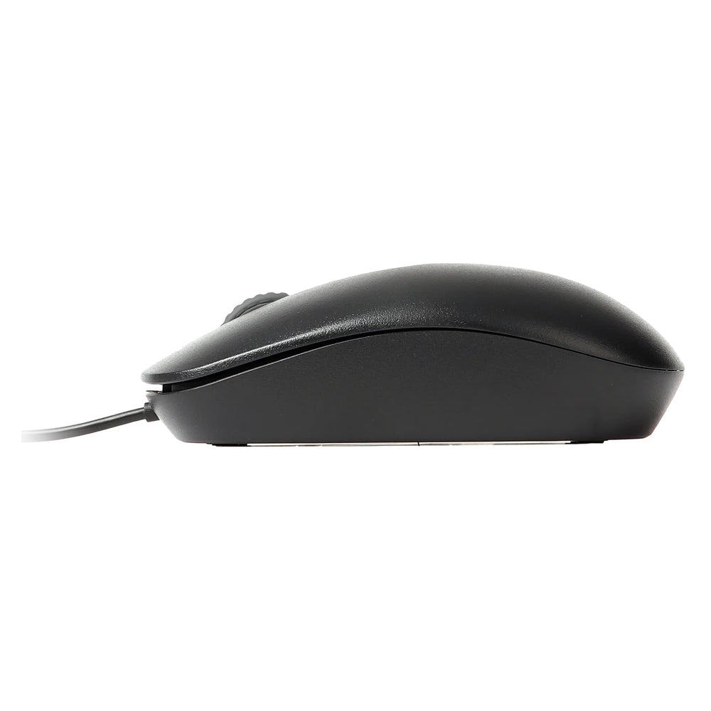Rapoo N200 Wired Optical Mouse, 1600 DPI Optical Sensor, 3 (Left/Right-click, Middle click/scroll wheel) Buttons, Ambidextrous Design Black, 1 Year Warranty | 18548