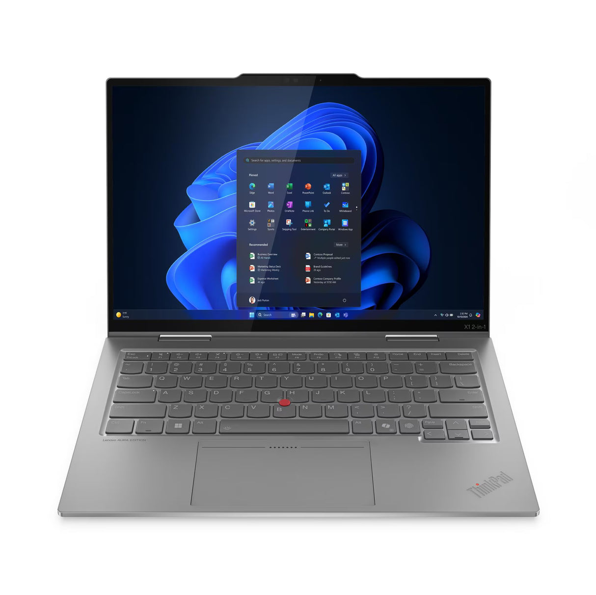 Lenovo ThinkPad X1 2-in-1 Gen 10 Aura Edition Intel Core Ultra 7 255U Processor, 32 GB RAM, 1TB SSD, 14" WUXGA (1920x1200) Touch Display, Windows 11 Pro, English & Arabic Keyboard, 3 Year Warranty | 21Q00008GR