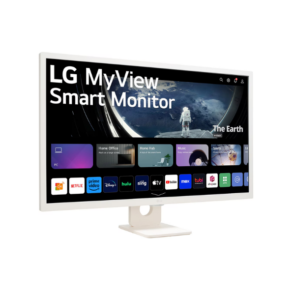 LG 32SR50F-W 32" FHD(1920 x 1080) Smart Monitor, HDMI, Tilt, Adjustable, White, 1 Year warranty | 32SR50F-W