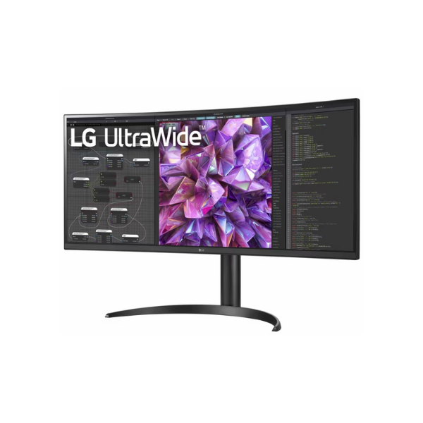 LG 34WQ75C-B 34" QHD(3440 x 1440) Ultra Wide Curved Monitor, HDMI, DP, RJ-45, USB-C, Tilt/Height, Adjustable, 1 Year warranty | 34WQ75C-B