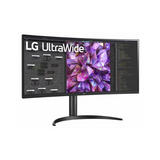 LG 34WQ75C-B 34" QHD(3440 x 1440) Ultra Wide Curved Monitor, HDMI, DP, RJ-45, USB-C, Tilt/Height, Adjustable, 1 Year warranty | 34WQ75C-B