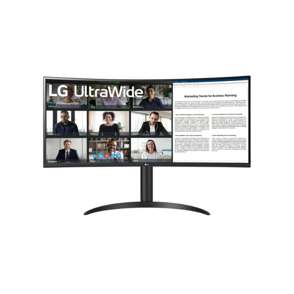 LG 34WR55QK-B 34" WQHD(3440 x 1440) Ultra Wide Curved Monitor, 100Hz, Anti-Glare, HDMI, DP, USB-C, Tilt/Height, Adjustable, 1 Year warranty | 34WR55QK-B