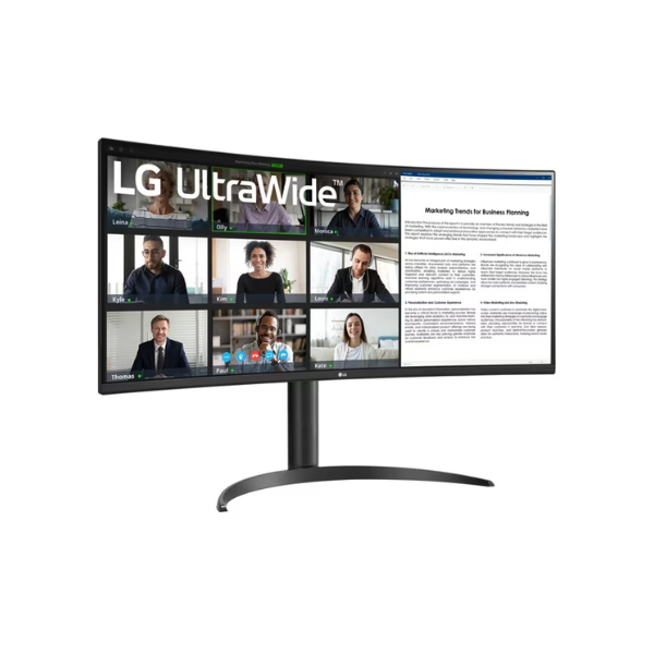 LG 34WR55QK-B 34" WQHD(3440 x 1440) Ultra Wide Curved Monitor, 100Hz, Anti-Glare, HDMI, DP, USB-C, Tilt/Height, Adjustable, 1 Year warranty | 34WR55QK-B