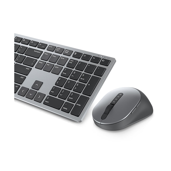 Dell Multi-Device KM7321W English & Arabic Keyboard & Mouse Combo, Wireless, Bluetooth, 100% Keyboard Layout, Scissor-Switch Keys, 12 programmable F-keys, 1000-4000 DPI Optical Mouse Sensor, Right-Handed Mouse Design, Titan Gray, 1 Year Warranty |