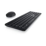 Dell KM5221W Wireless English & Arabic Keyboard & Mouse Combo, Wireless, 100% Keyboard Layout, Membrane, Quiet Plunger-Style Keys, 12 programmable F-keys, 1000-4000 DPI Optical Mouse Sensor, Symmetrical, and Ambidextrous Mouse Design, Black, 1 Year