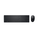 Dell KM5221W Wireless English & Arabic Keyboard & Mouse Combo, Wireless, 100% Keyboard Layout, Membrane, Quiet Plunger-Style Keys, 12 programmable F-keys, 1000-4000 DPI Optical Mouse Sensor, Symmetrical, and Ambidextrous Mouse Design, Black, 1 Year