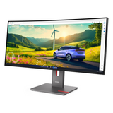 Lenovo ThinkVision P34WD-40 34" WQHD (3440 x 1440) Curved Monitor, 120Hz Refresh Rate, Anti-glare, USB-C, HDMI, DP, RJ45, Height/Tilt/Swivel, Adjustable, 3 Year Warranty | 64ADGAT1UK