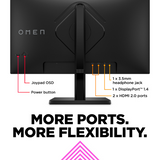 HP OMEN 23.8" FHD(1920 x 1080) Monitor, 165Hz, 1ms, Anti-glare, HDMI, Height/Tilt/Pivot, Adjustable, 1 Year warranty | 780D9AS