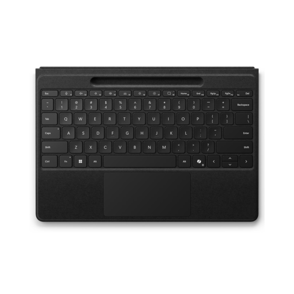 Microsoft Surface Pro Arabic & English Keyboard with Slim Pen & Copilot, Magnetic Connection & Bluetooth, Black, 1 Year Warranty | 8X6-00181