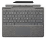 Клавиатура Microsoft Surface Pro на арабском и английском языках с тонким пером и Copilot, магнитное крепление и Bluetooth, платиновая, гарантия 1 год | 8X6-00227